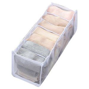 Set of 4 New Drawer Organizer Storage Solution, Foldable Storage Box White